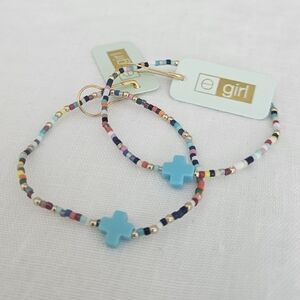 E Girl Multicolor Beaded Kids Bracelet Set